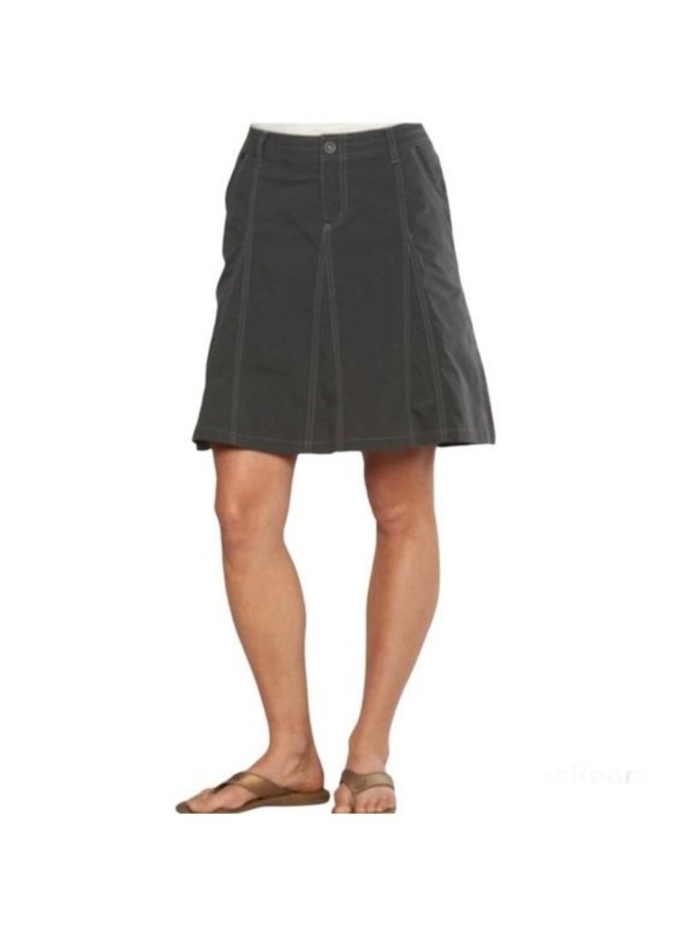 Kuhl Splash Women's Size 2 Gray Woven Stretch A-Line Above Knee Hiking Skirt